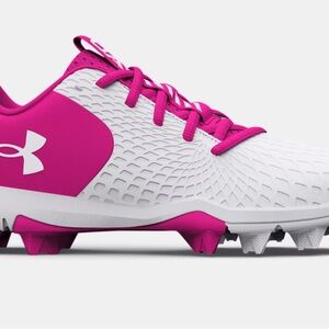 Under Armour Fuchsia and White Soccer Cleats